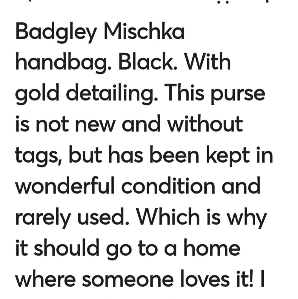 Badgley Mischka Black Quilted Handbag with Gorgeous Gold Accents